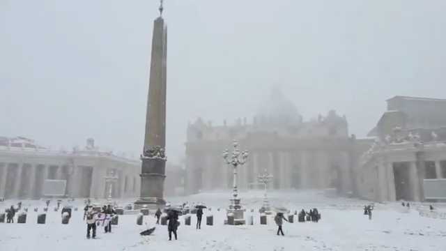 Roma Neve Bandiera Quattro Mori