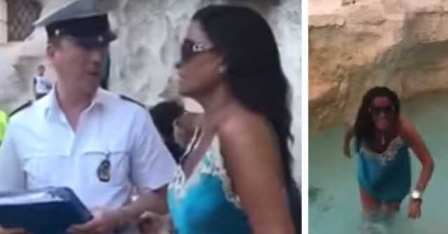 Aida Nizar Multa Fontana Trevi