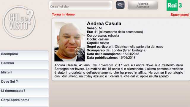 CHI LHA VISTO Andrea Casula