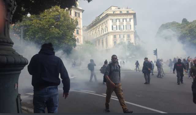 Genova Scontri Casapound