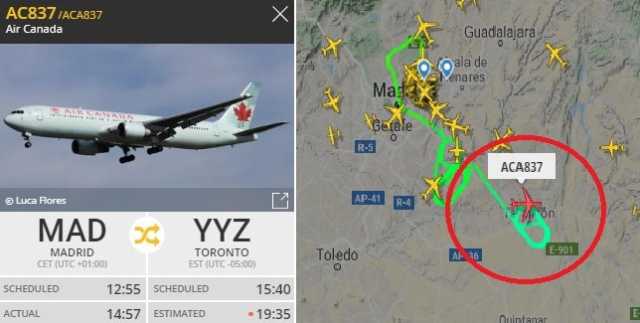 Paura Volo Air Canada