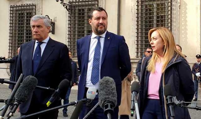 Tajani Salvini Meloni