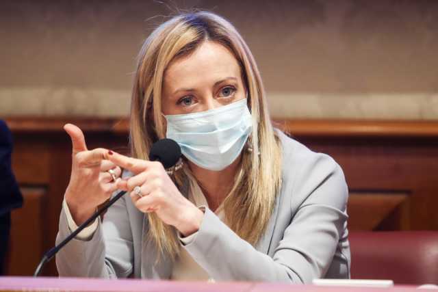 Giorgia Meloni Mascherina