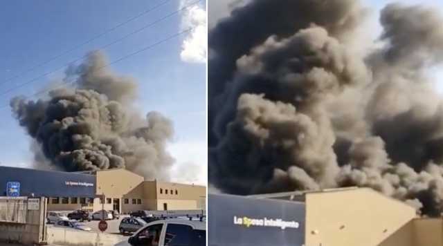 Incendio Capannone Predda Niedda