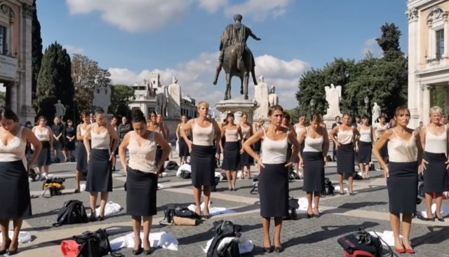 Protesta Flashmob Alitalia