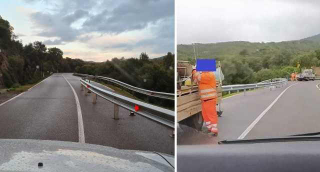 Il Guardrail in mezzo alla strada