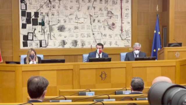 Meloni, Salvini e Tajani in conferenza stampa