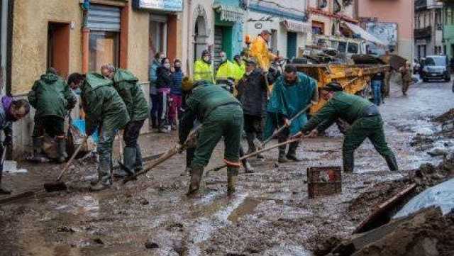 L'intervento dopo l'alluvione di Bitti 