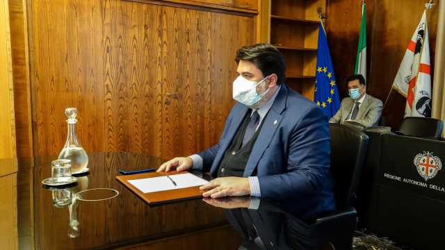 Il presidente della Regione Christian Solinas