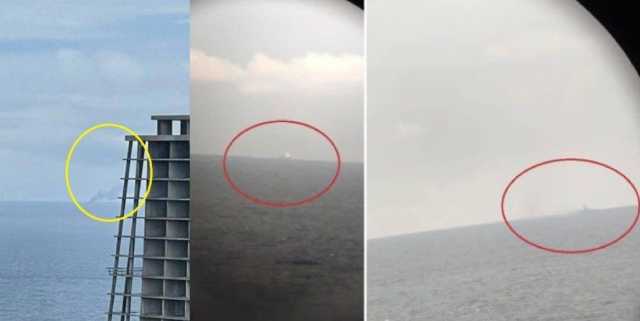 Le immagini della nave colpita 