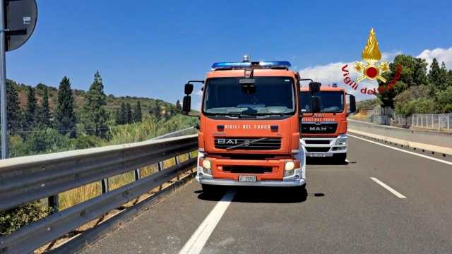 Vigili del fuoco a Santu Lianu