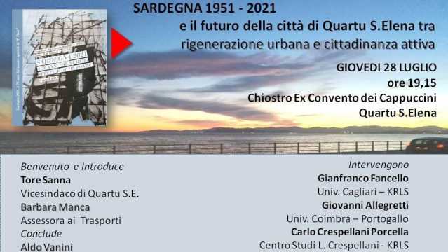 Quartu tra rigenerazione urbana e cittadinanza attiva: convegno il 28 luglio all'ex Convento