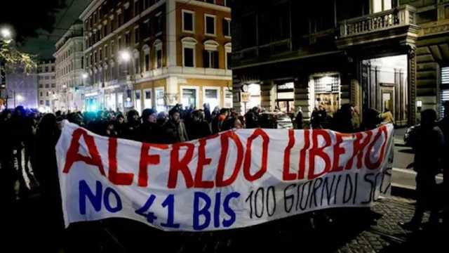 Cospito manifestazione