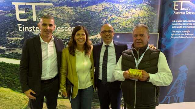 Il Sindaco Sanna Con La Presidente Todde E I Sindaci Di Lula Ed Esterzili Delegato Del CAL