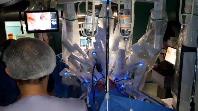 Un Intervento Chirurgico Con Il Robot Multiport