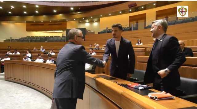Il Cagliari primavera in consiglio regionale 