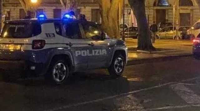 Auto Polizia In Piazza Del Carmine Cagliari