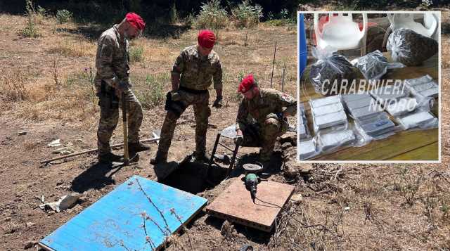 PIANTAGIONE SOTTERRANEA DI MARIJUANA SCOPERTA NELLE CAMPAGNE DI GAVOI