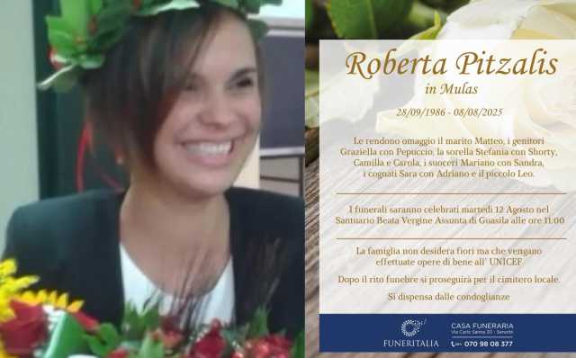 ROBERTA PITZALIS FUNERALE