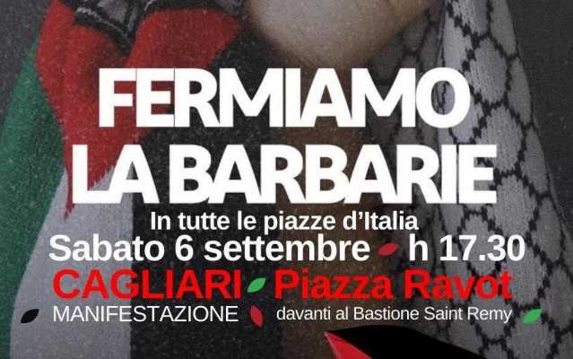 Cagliari Manifestazione Per Gaza