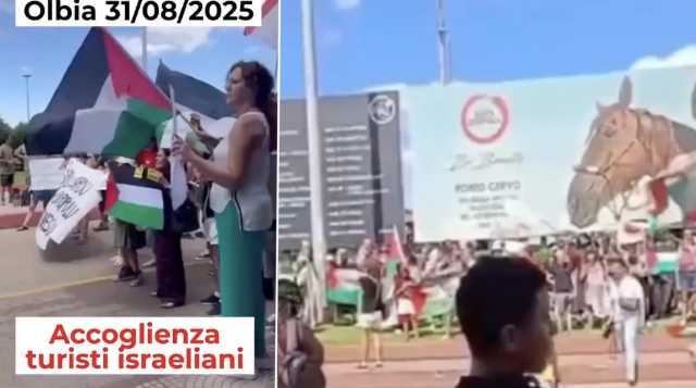 Olbia Attivisti Palestina Aeroporto
