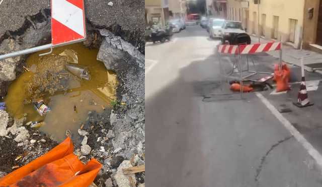 Liquami In Via Caprera Cagliari