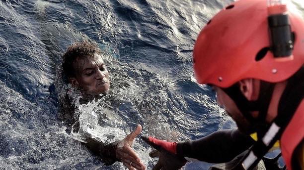 Migrante Soccorso In Mare