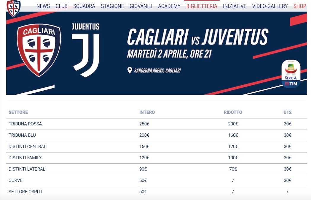 Cagliari Juventus Prezzi cagliari-juventus-prezzi