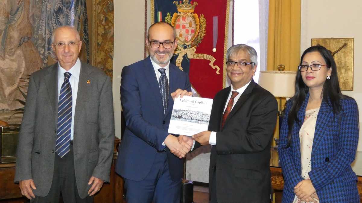 Il-sindaco-Truzzu-riceve-lambasciatore-del-Bangladesh-in-Italia-Md-Shameem-Ahsane