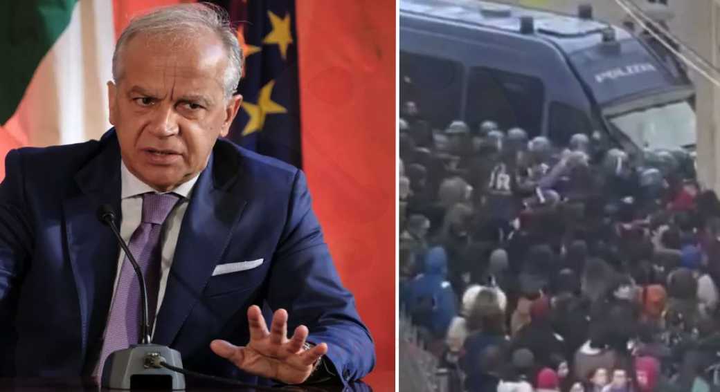 PIANTEDOSI-POLIZIA-SCONTRI